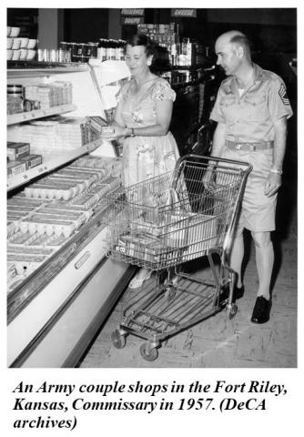 An Army couple shops in the Fort Riley, Kansas, Commissary in 1957 Thumbnail