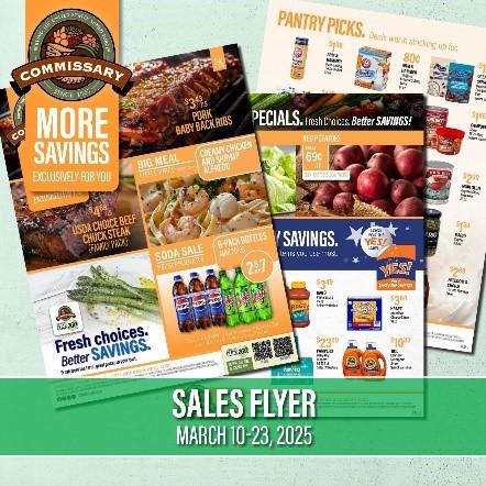 Commissary Sales Flyer Graphic March 10-23
